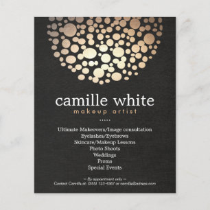 Makeup Artist Gold Circles Beauty Salon Menu