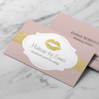 Makeup Artist Gold Glitter Lips Elegant Dusty Pink