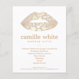Makeup Artist Gold Lips Beauty Salon Flyer