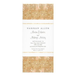 Makeup Artist Gold Sequins Rack Card
