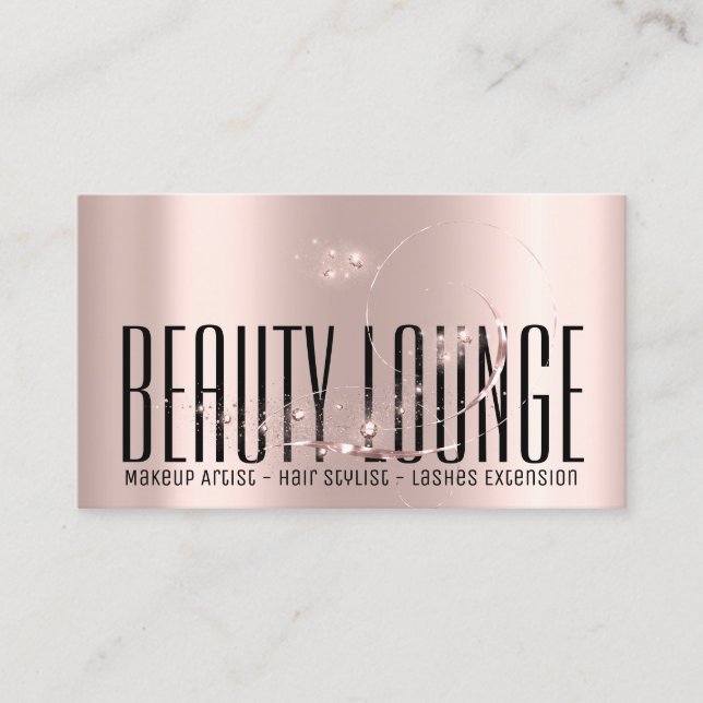 Makeup Artist Hair Eyelash Wax Rose Professional Business Card (Front)