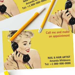 makeup artist hair nail business card