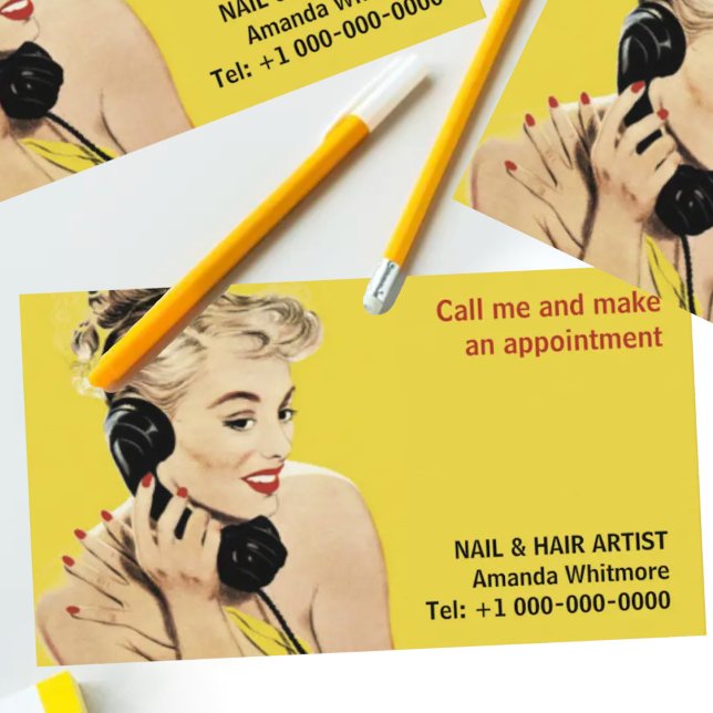 makeup artist hair nail business card (Creator Uploaded)