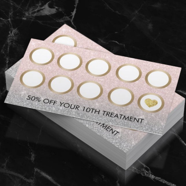Makeup Artist Hair Salon Blush Pink Loyalty Card (Creator Uploaded)