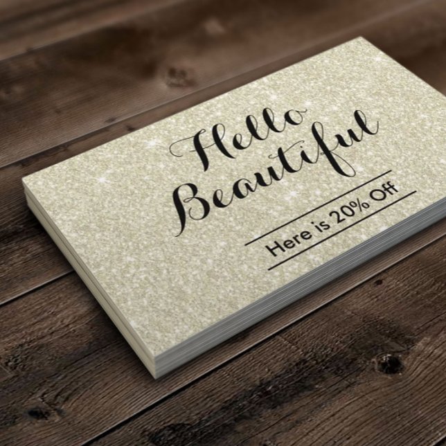 Makeup Artist Hair Salon Elegant Ivory Referral Card (Creator Uploaded)