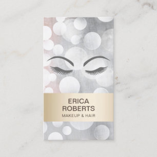 Makeup Artist Hair Salon Gold & Silver Appointment Card