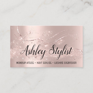 Makeup Artist Hair Salon Lash  Event Plan VIP Business Card