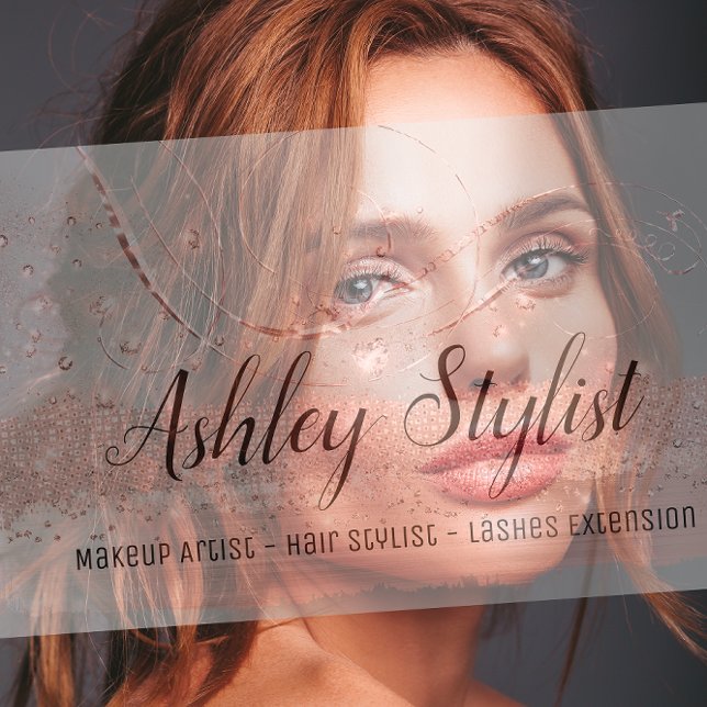 Makeup Artist Hair Salon Lash Extension Silver Business Card (Makeup Artist Hair Salon Lash Extension Silver Business Card )