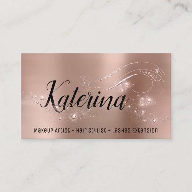 Makeup Artist Hair Salon Lashes Event Planner Business Card (Front)