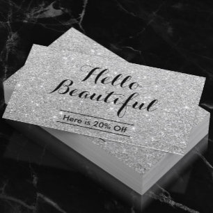 Makeup Artist Hair Salon Modern Silver Referral