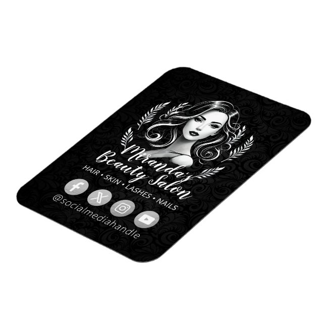 Makeup Artist Hair Stylist Beauty Salon Lash Brows Magnet (Left Side)