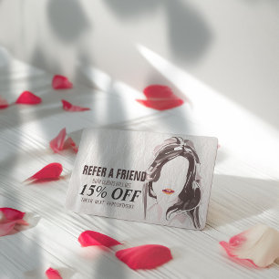 Makeup Artist & Hair Stylist Beauty Salon Referral Card
