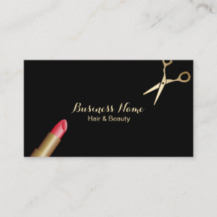 Makeup Artist Hair Stylist Minimal Beauty Salon Business Card