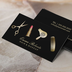 Makeup Artist & Hair Stylist Modern Beauty Salon Business Card