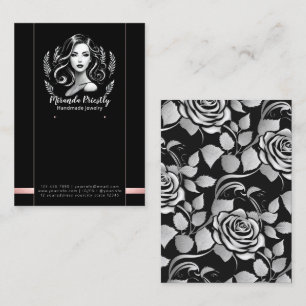 Makeup Artist Hair Stylist Modern Jewellery Displa Appointment Card