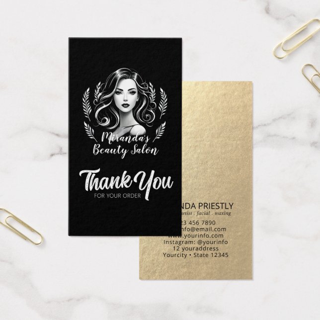 Makeup Artist Hair Stylist Modern Package Insert (Office)