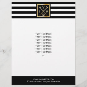 Makeup Artist Hair Stylist Modern Stripes Salon Flyer