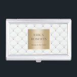 Makeup Artist Hair Stylist Salon Luxury Quilted Business Card Holder<br><div class="desc">Makeup Artist Hair Stylist Salon Luxury Quilted Business Card Holder.</div>