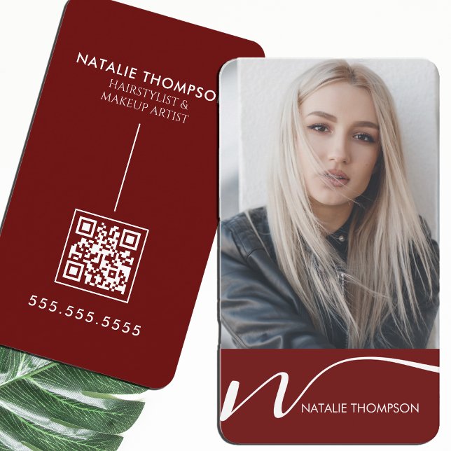 Makeup Artist Hairstylist Nail Tech Beauty Salon Business Card (Creator Uploaded)