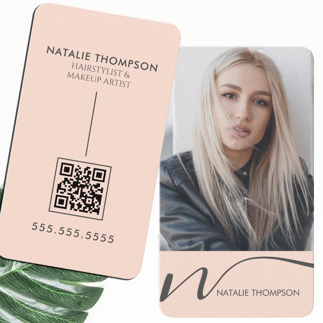 Makeup Artist Hairstylist Nail Tech Beauty Salon Business Card (Creator Uploaded)