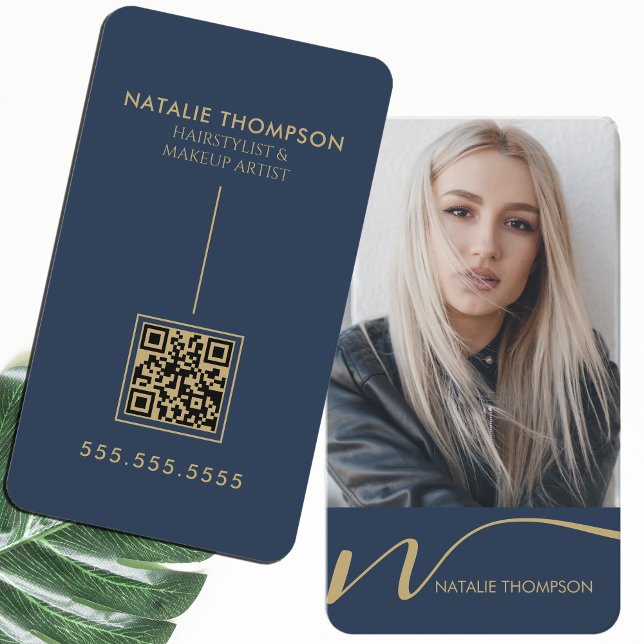 Makeup Artist Hairstylist Nail Tech Beauty Salon Business Card (Creator Uploaded)