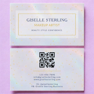 Makeup Artist Holographic Business Card