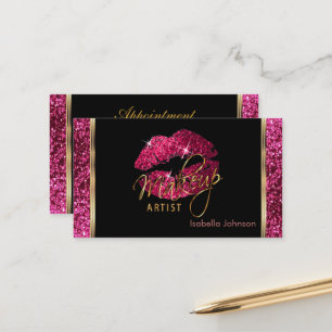 Makeup Artist Hot Pink Glitter Appointment