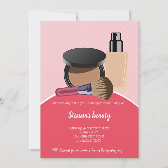 Makeup Artist Invitation (Front)