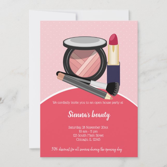 Makeup Artist Invitation (Front)