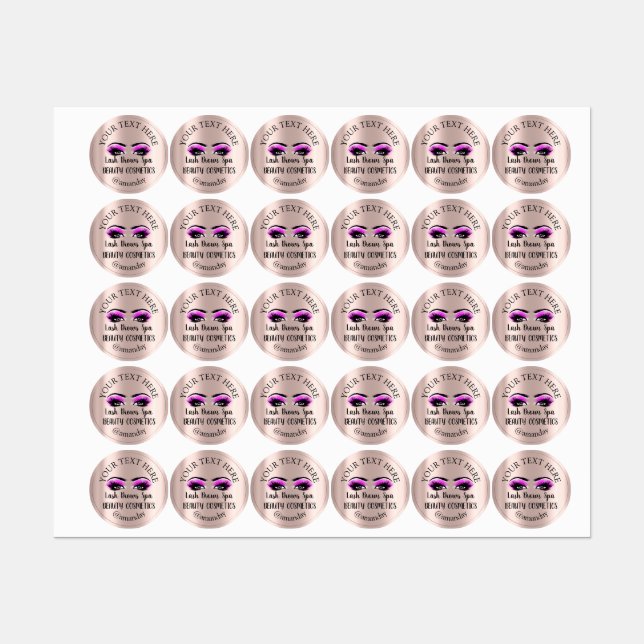 Makeup Artist Lash Brows Pink Eyes Rose  (Sheet)