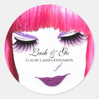 Makeup Artist Lash Extension Pink Lips Bangs Hair
