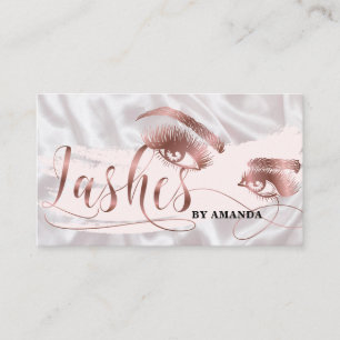 Makeup artist Lash Eyebrow Eyes Lashes Rose Gold Business Card