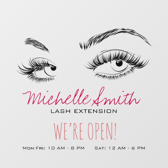 Makeup Artist Lashes Brows Black and White Simple (Sheet)