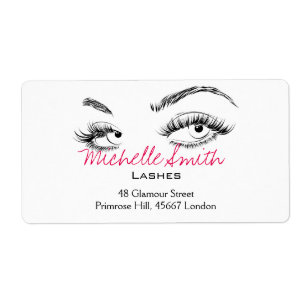 Makeup Artist Lashes Brows Black and White Simple