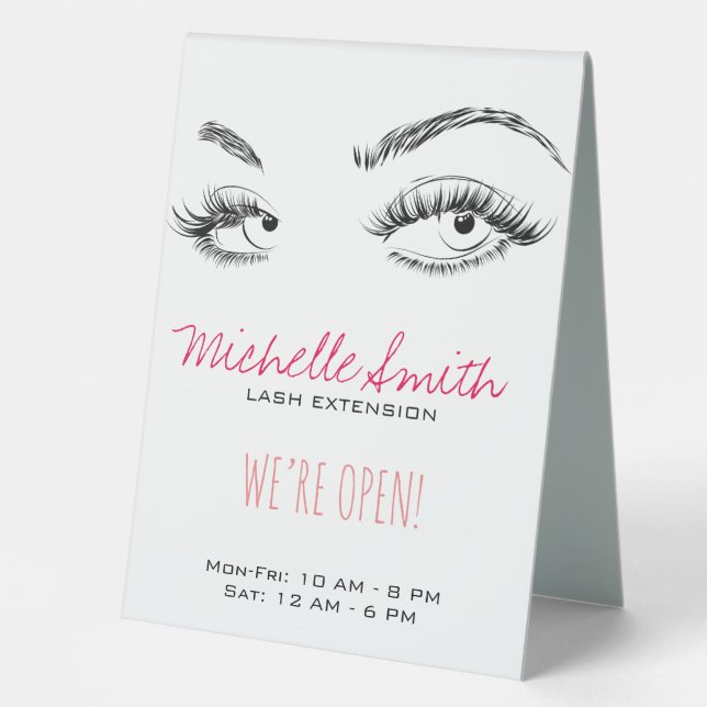 Makeup Artist Lashes Brows Black and White Simple (Front)