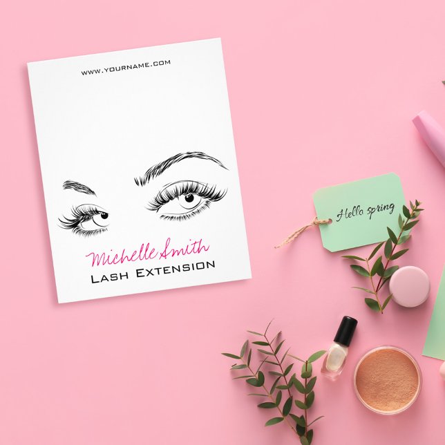 Makeup Artist Lashes Brows Black and White Simple Flyer (Creator Uploaded)