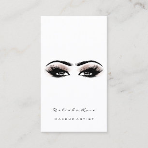 Makeup Artist  Lashes Glitter Eyebrows Rose Eyes Business Card