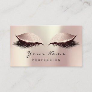 Makeup Artist Lashes Glitter Rose Appointment Card