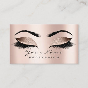 Makeup Artist Lashes Pink Rose Appointment Card