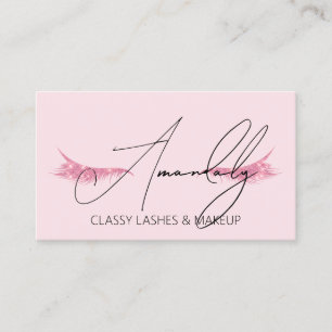 Makeup Artist Lashes QRLOGO Microblade Rose Powder Business Card