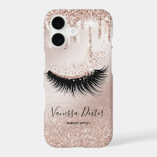Makeup Artist Lashes Spark Drips Rose Gold