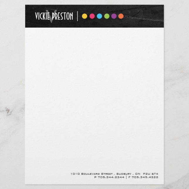 Makeup Artist Letterhead Template (Front)