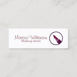 Makeup artist lipstic style cover mini business card
