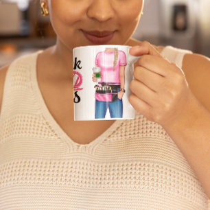 Makeup Artist Lipstick and Lattes Personalised Coffee Mug