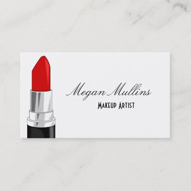 Makeup Artist Lipstick Business card (Front)