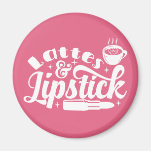 Makeup Artist Lipstick Latte Coffee Cosmetologist Magnet