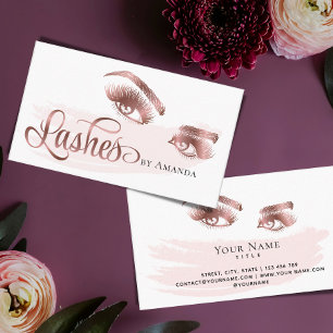 Makeup Artist Long Lashes Eyebrow Eyes Lash Brows Business Card
