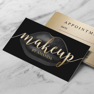 Makeup Artist Luxury Black Lips Salon Appointment
