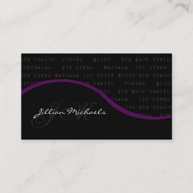 Makeup Artist Make Up Woman Business Card (Front)