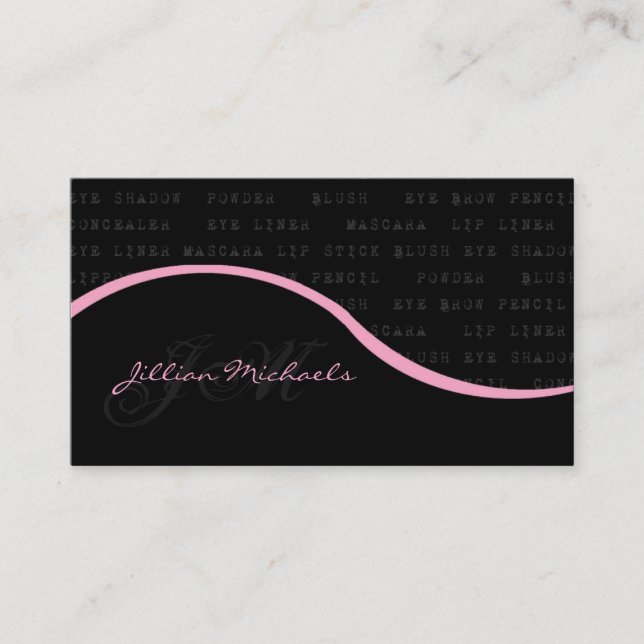 Makeup Artist Make Up Woman Business Card (Front)